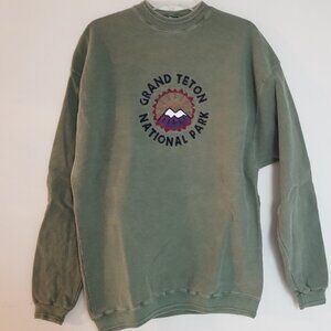 Vintage Grand Teton National Park  - Embroidered - Sweatshirt - Men's XL